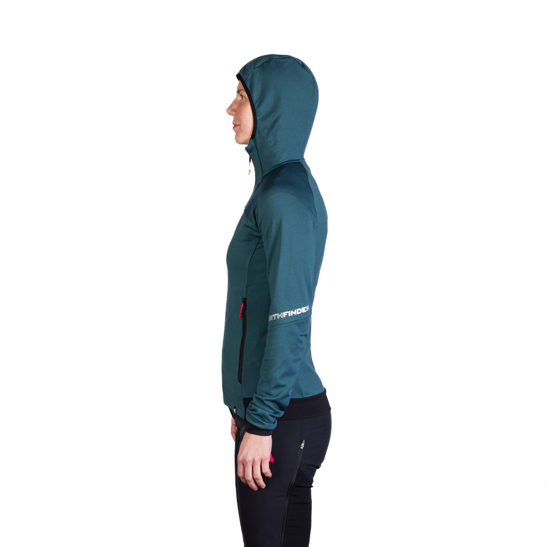 Women's ski-touring grid full-zip sweatshirt for active sports ZMRZLA