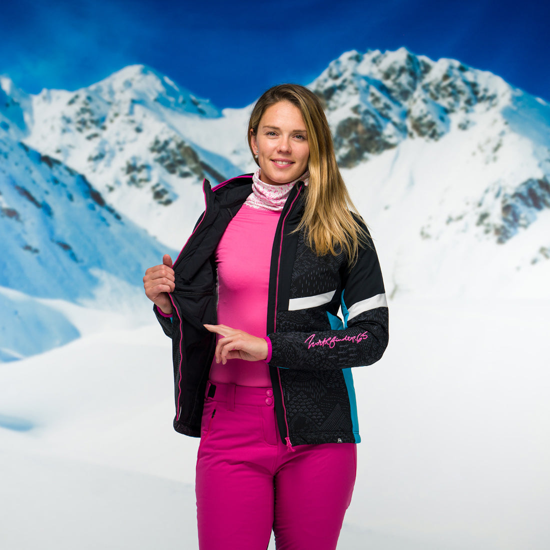 Women's ski-touring thermal insulated jacket Primaloft® ROHACE 1