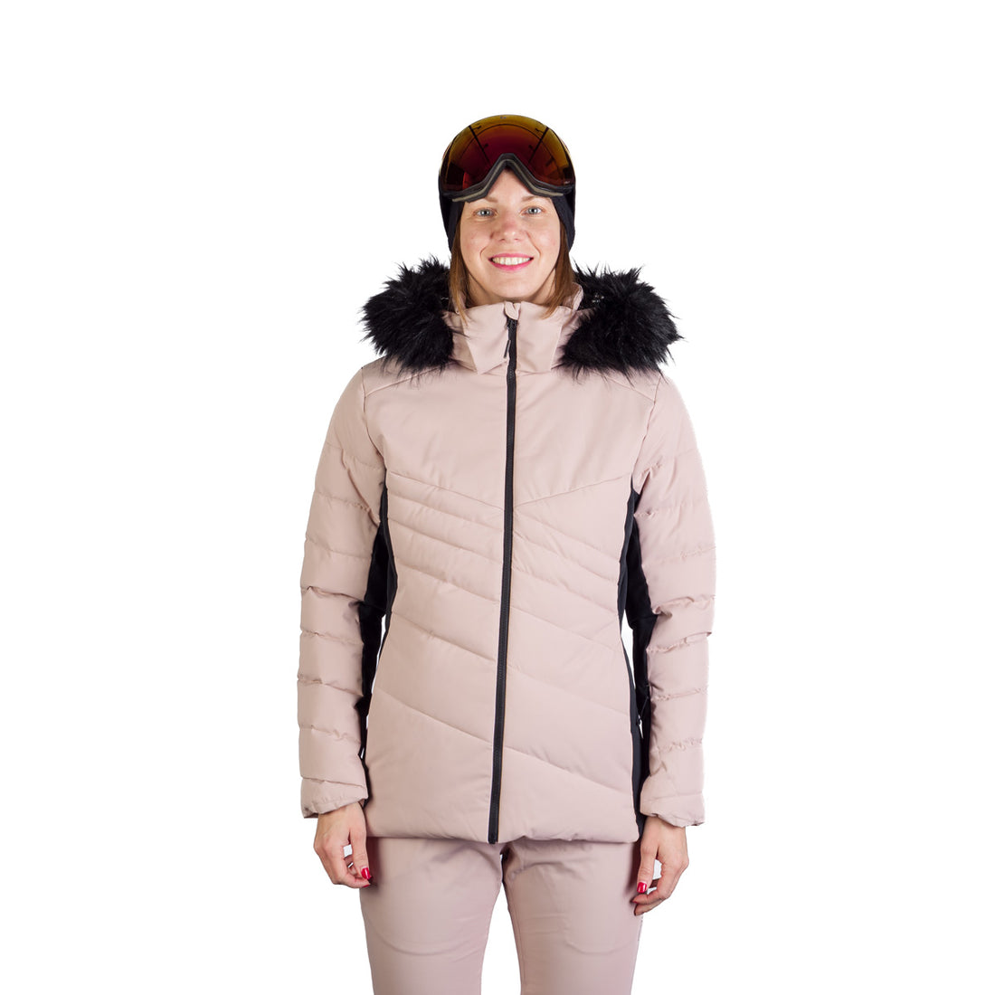 Women's ski trendy insulated jacket with KELLIE fur