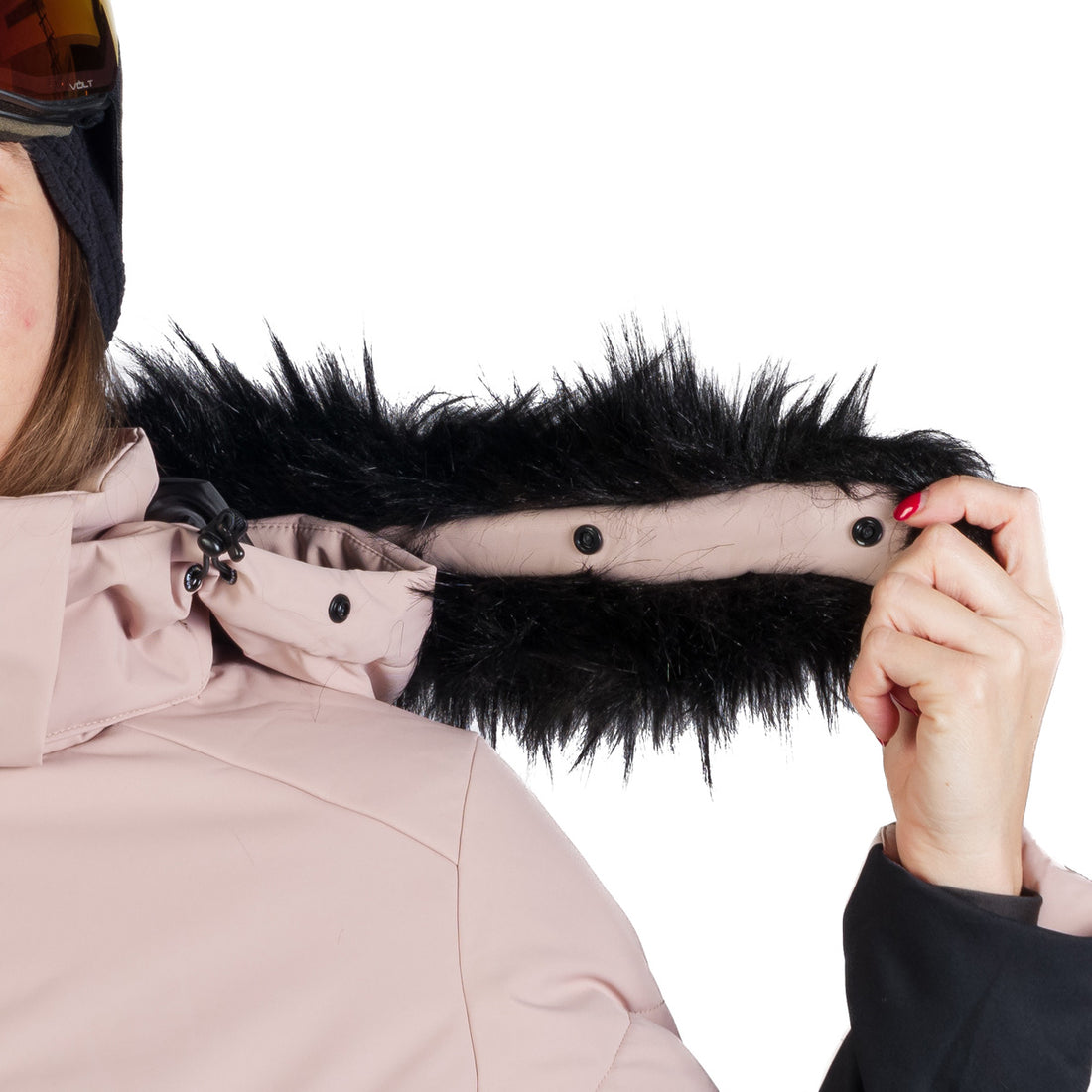 Women's ski trendy insulated jacket with KELLIE fur