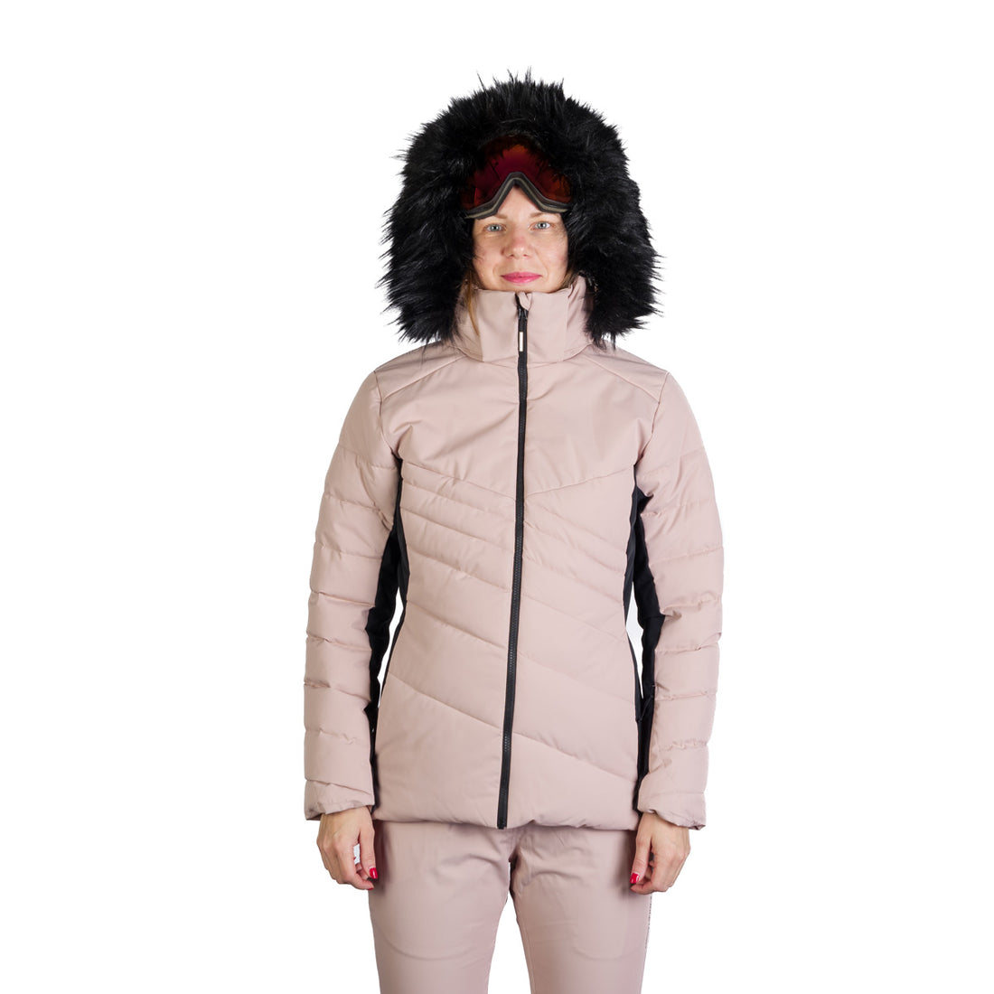 Women's ski trendy insulated jacket with KELLIE fur