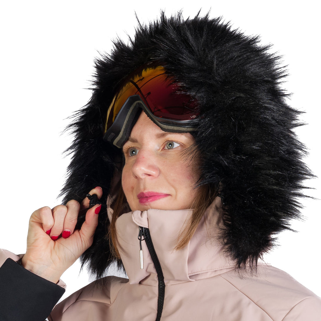 Women's ski trendy insulated jacket with KELLIE fur