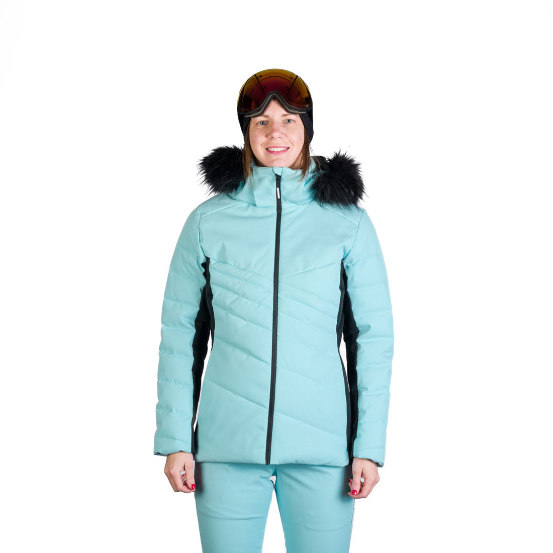 Women's ski trendy insulated jacket with KELLIE fur