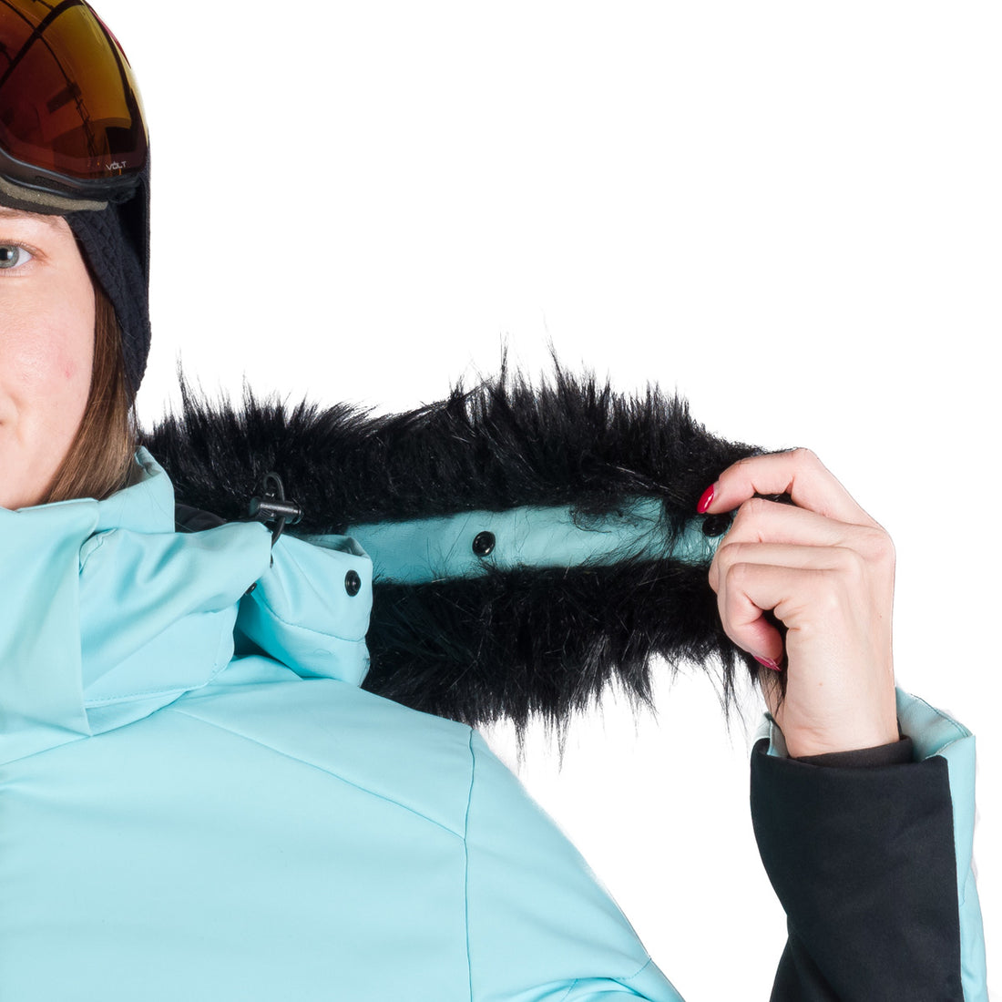 Women's ski trendy insulated jacket with KELLIE fur