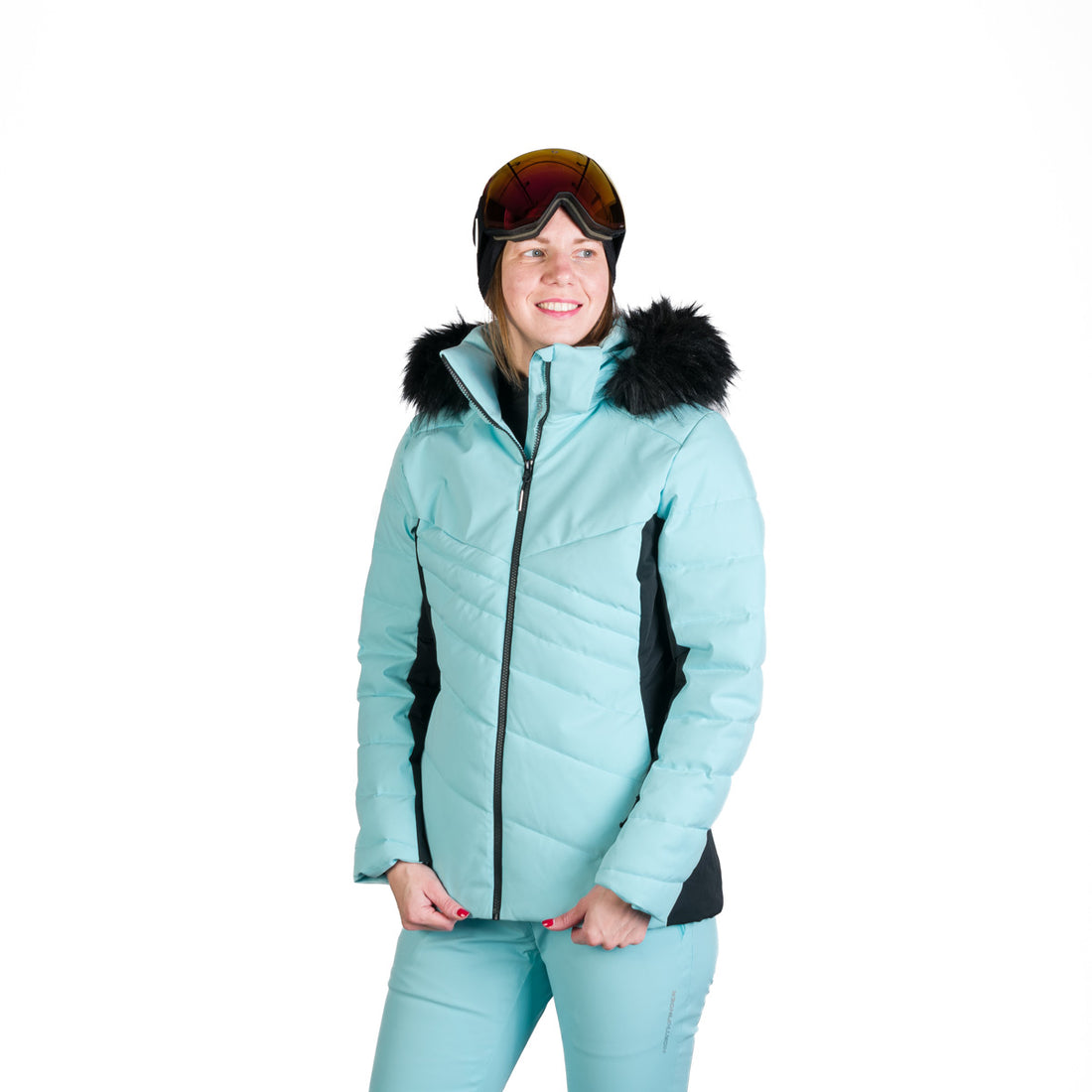 Women's ski trendy insulated jacket with KELLIE fur