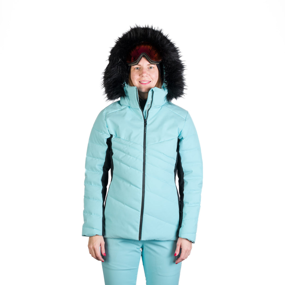 Women's ski trendy insulated jacket with KELLIE fur