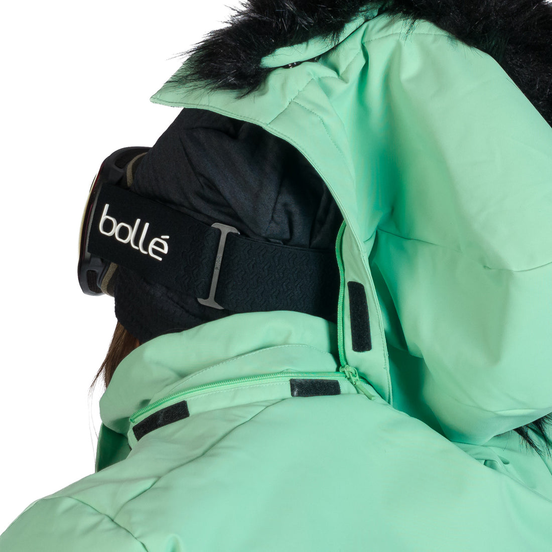 Women's ski trendy insulated jacket with KELLIE fur