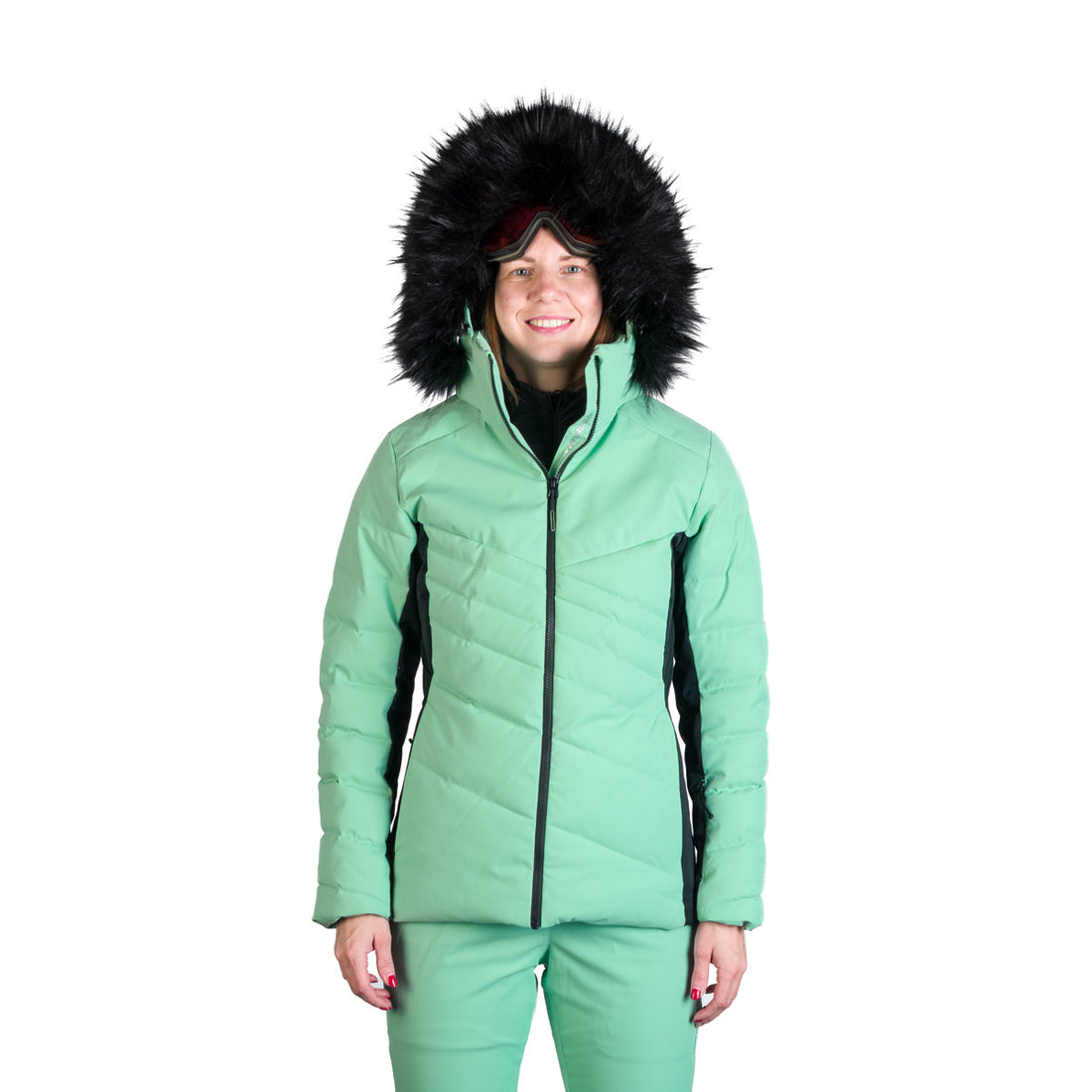 Women's ski trendy insulated jacket with KELLIE fur