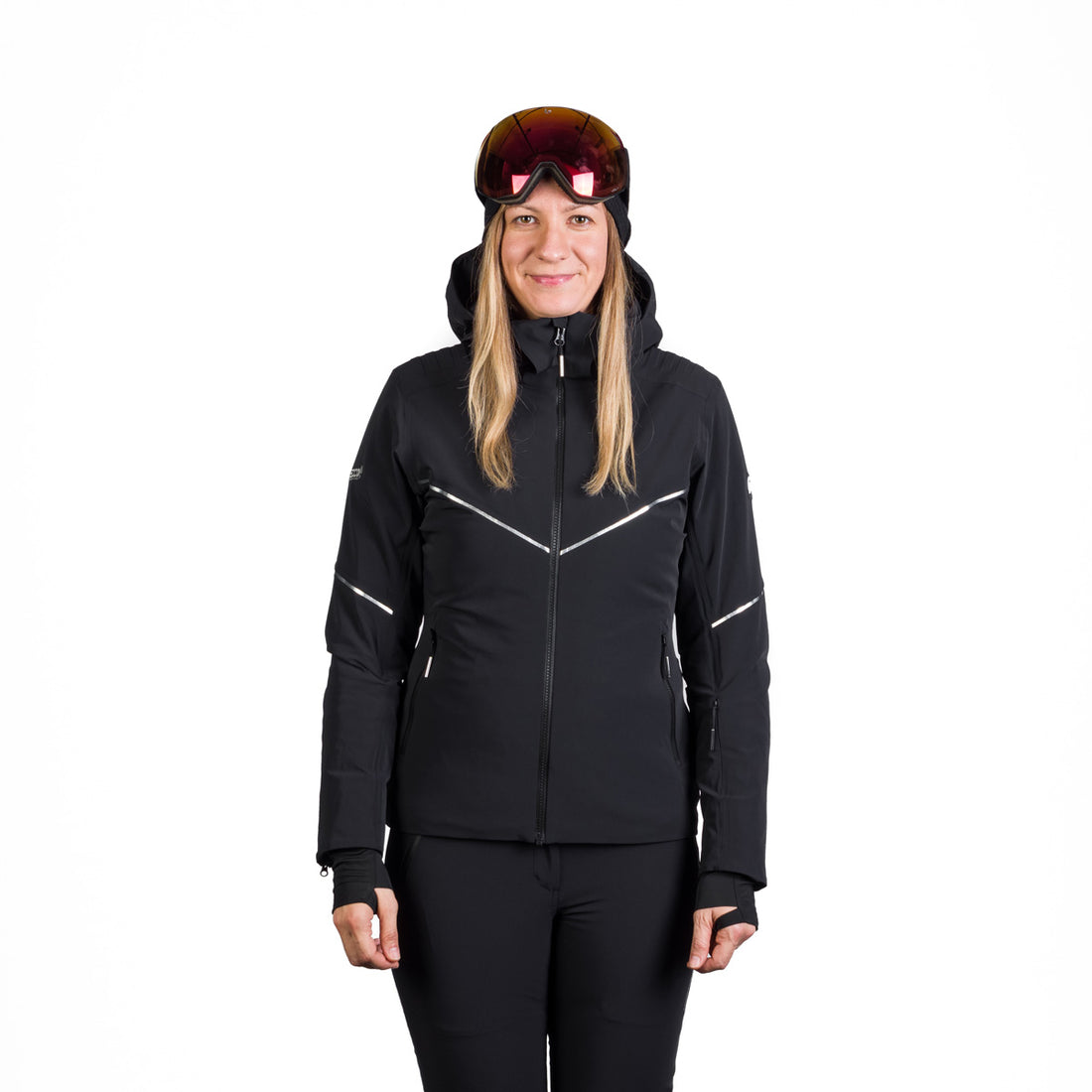 Women's technical ski jacket with full equipment DEBBY