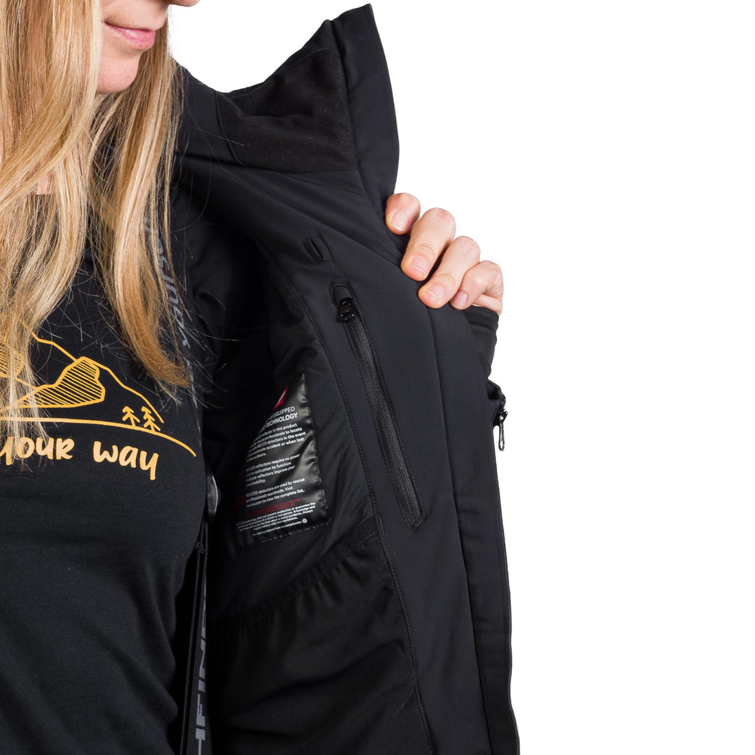 Women's technical ski jacket with full equipment DEBBY