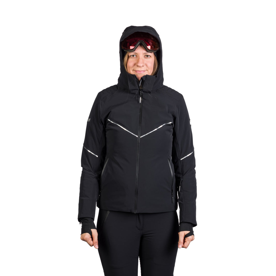 Women's technical ski jacket with full equipment DEBBY