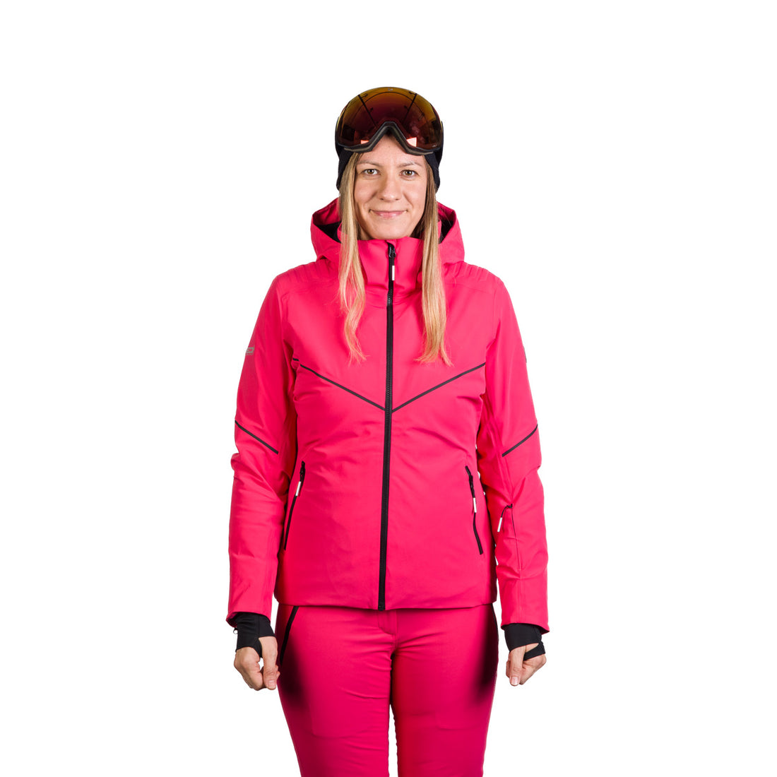Women's technical ski jacket with full equipment DEBBY