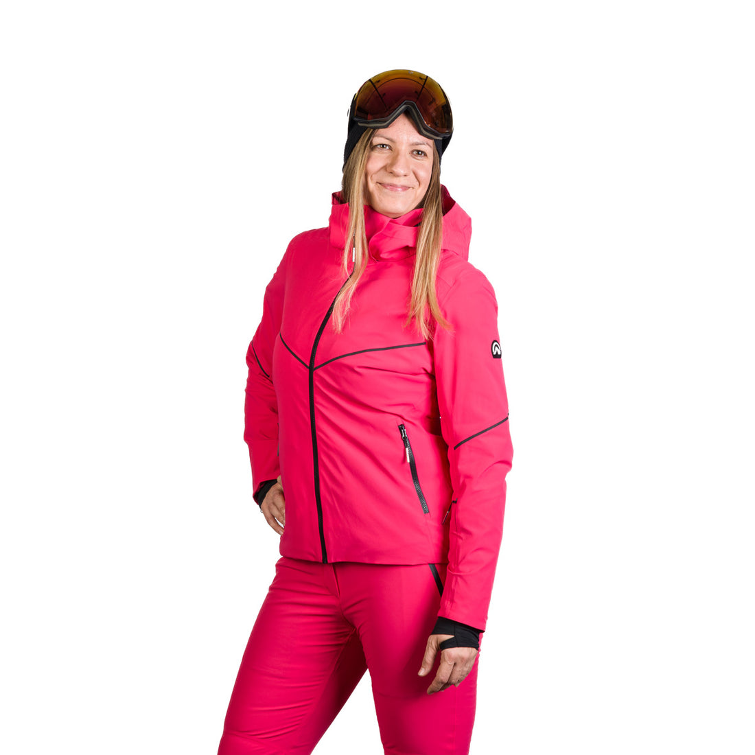 Women's technical ski jacket with full equipment DEBBY