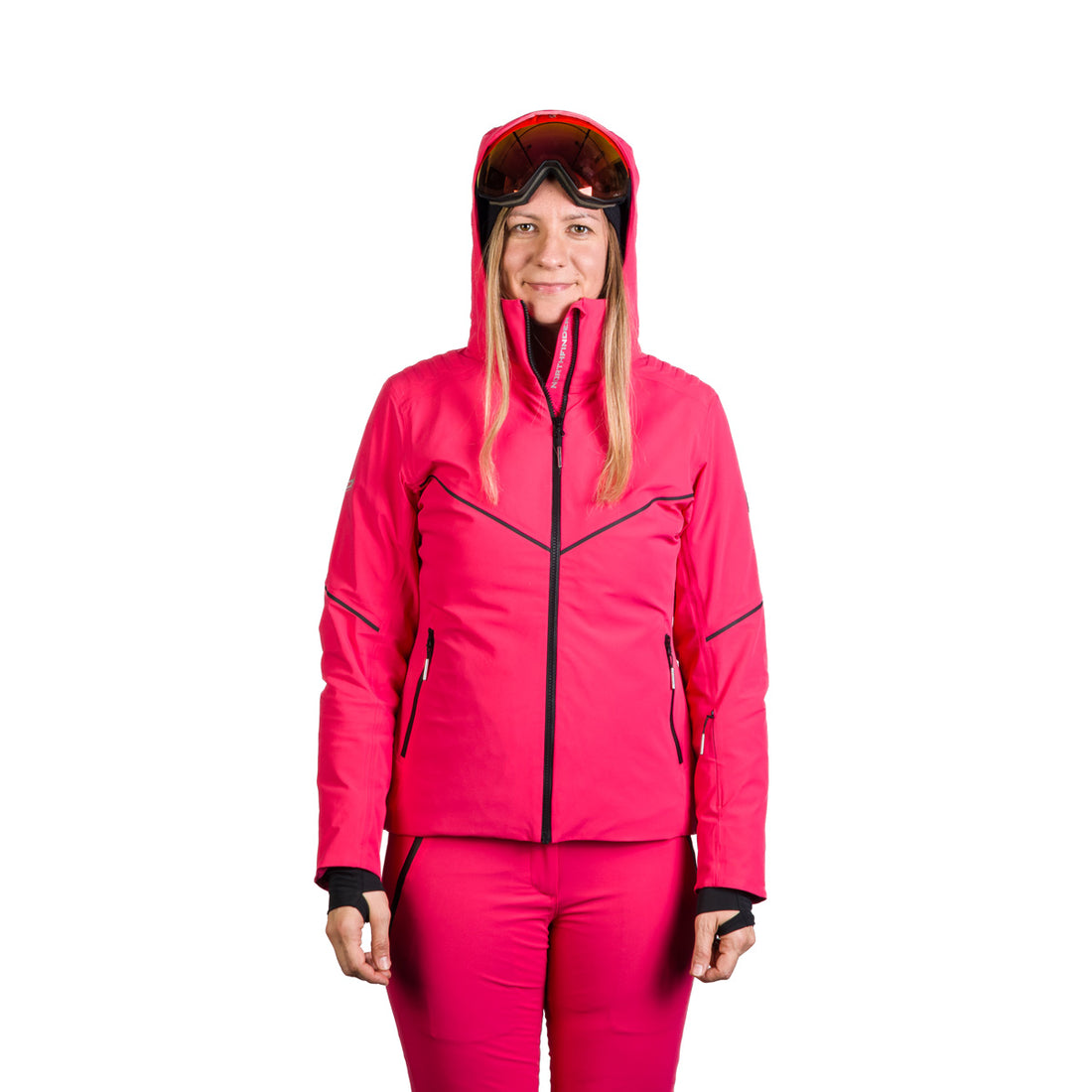 Women's technical ski jacket with full equipment DEBBY
