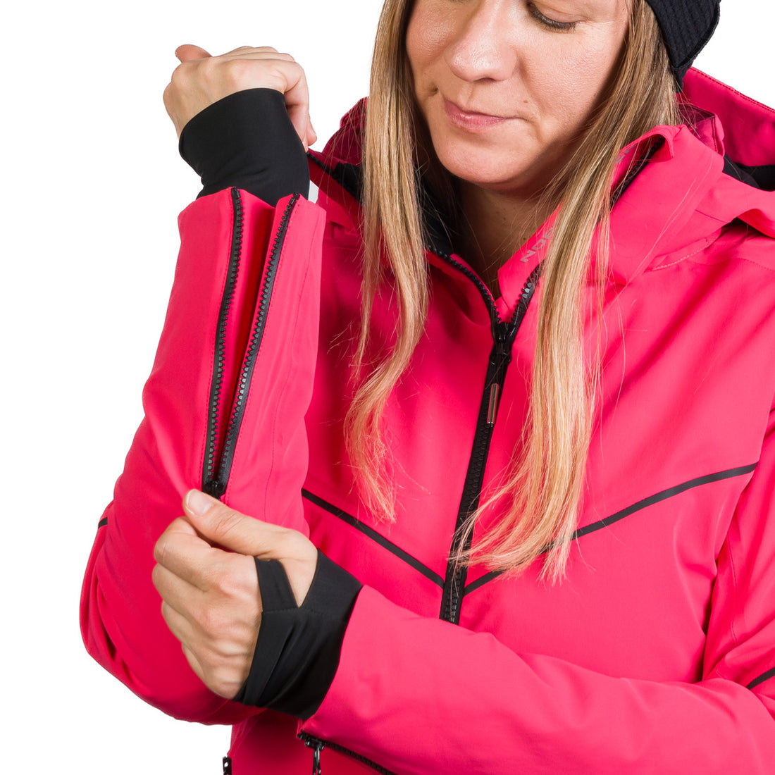 Women's technical ski jacket with full equipment DEBBY